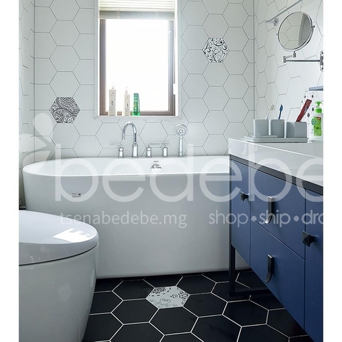 Nordic Solid Color Hexagonal Tiles, Colorful Bathroom Floor Tiles